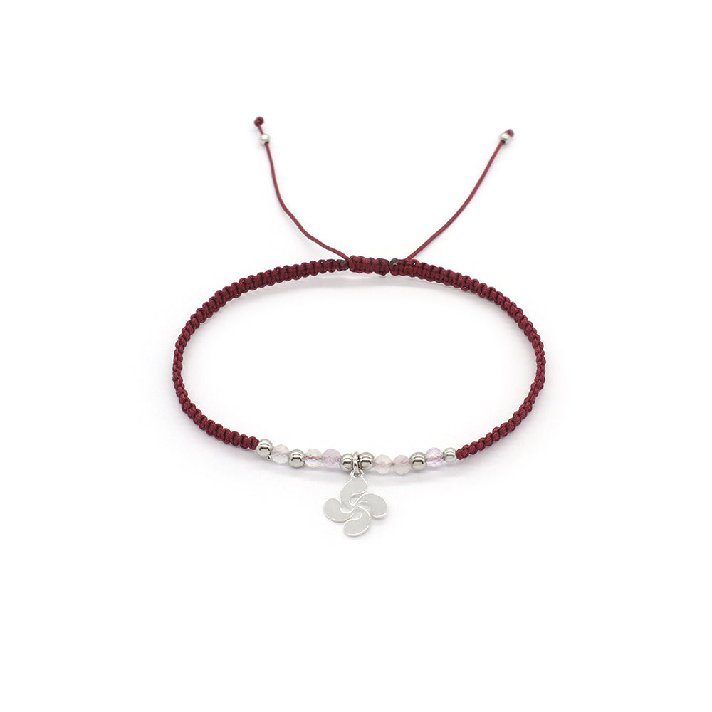 Handmade Customizable 925 Sterling Silver Pendant Bracelet With Natural Stone Rhodium Plated Bracelet