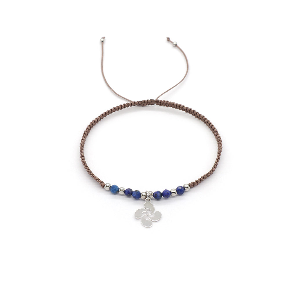 Handmade Customizable 925 Sterling Silver Pendant Bracelet With Natural Stone Rhodium Plated Bracelet