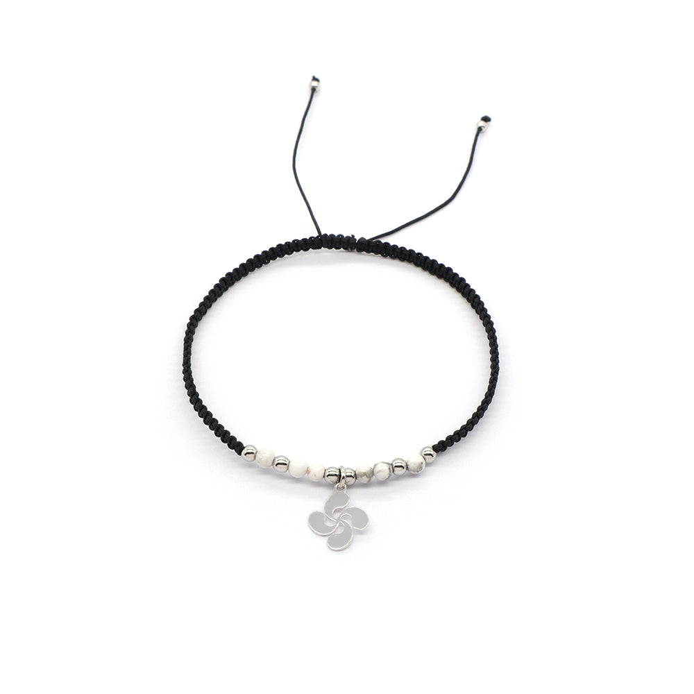 Handmade Customizable 925 Sterling Silver Pendant Bracelet With Natural Stone Rhodium Plated Bracelet