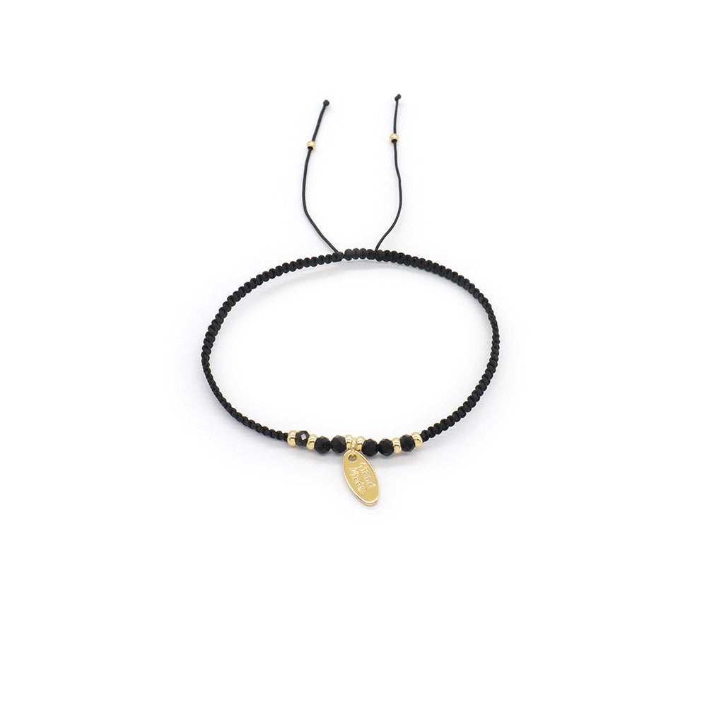 Handmade Customizable Brass Pendant Bracelet With Natural Stone Bracelet