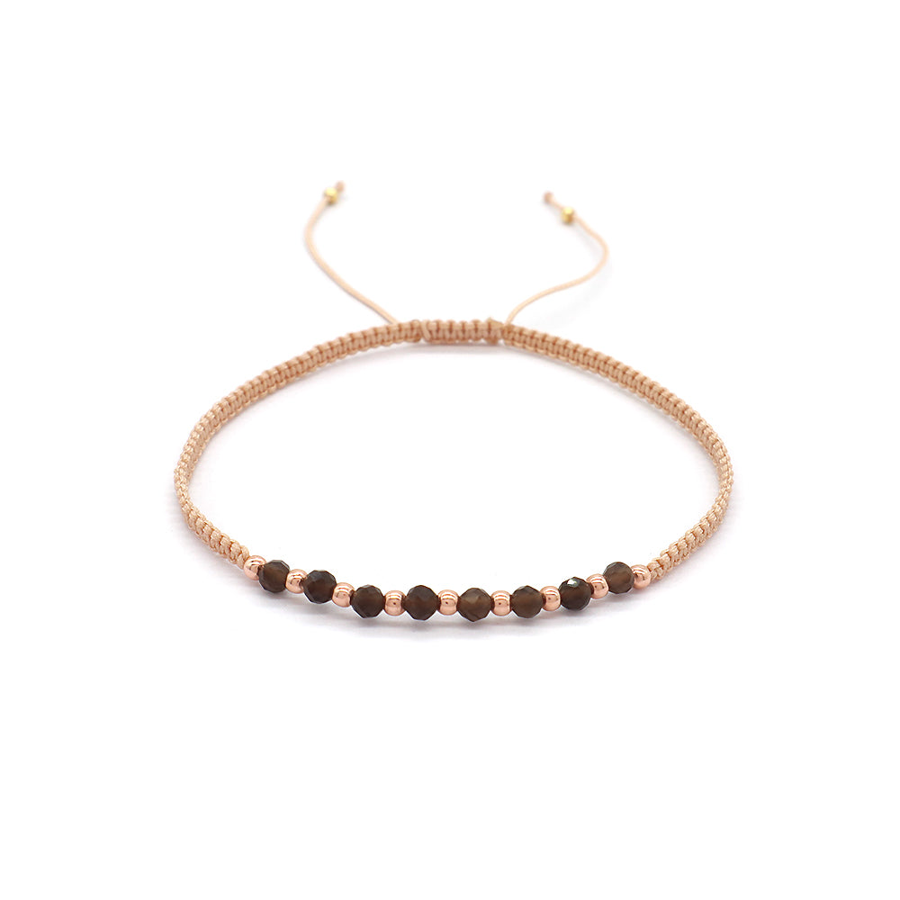 Handmade Customizable 925 Sterling Silver Cotton Thread Rhodium Plated Bracelet