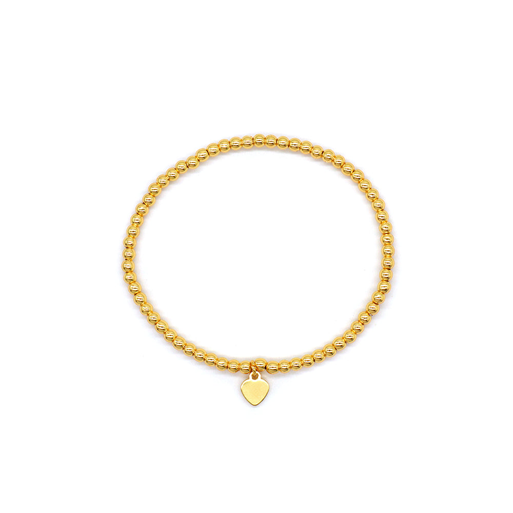 Handmade Customizable 3mm Brass Beads With Pendant Fashion Bracelet