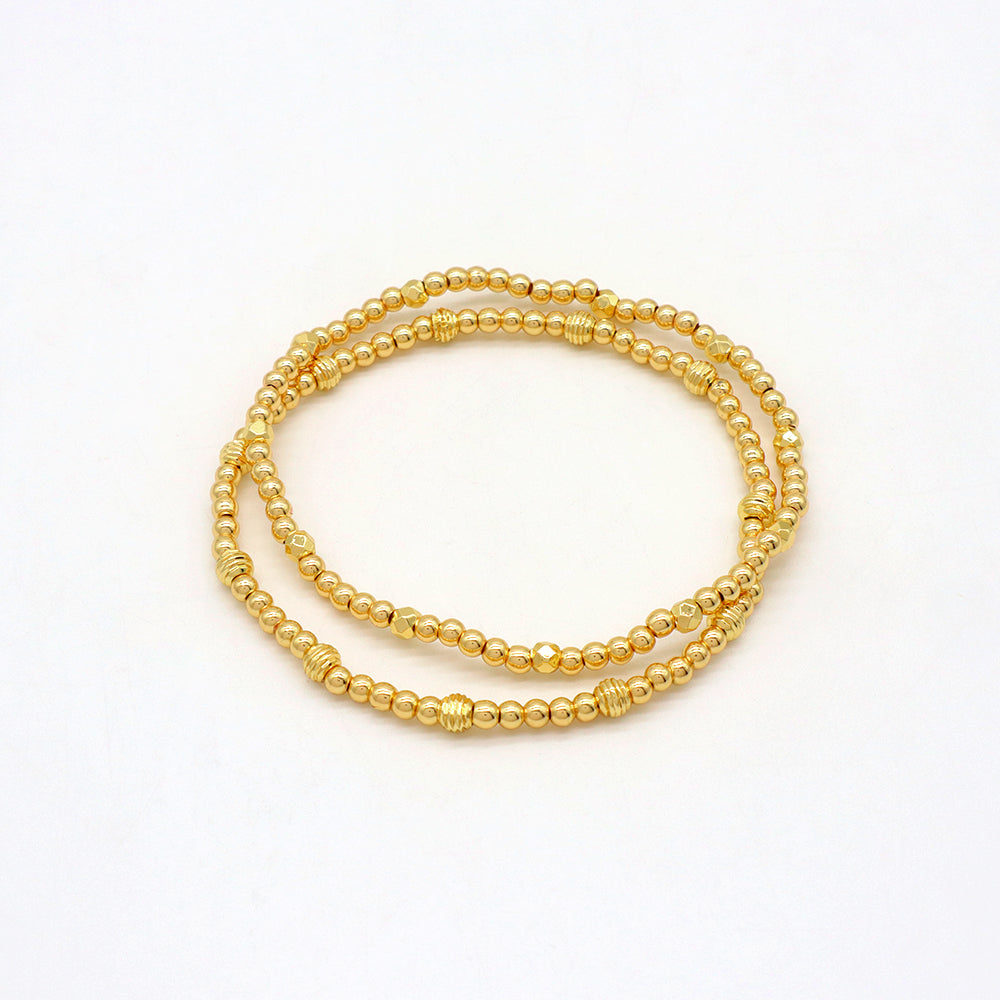 Handmade Customizable 3mm Brass Beads With Pendant Fashion Bracelet