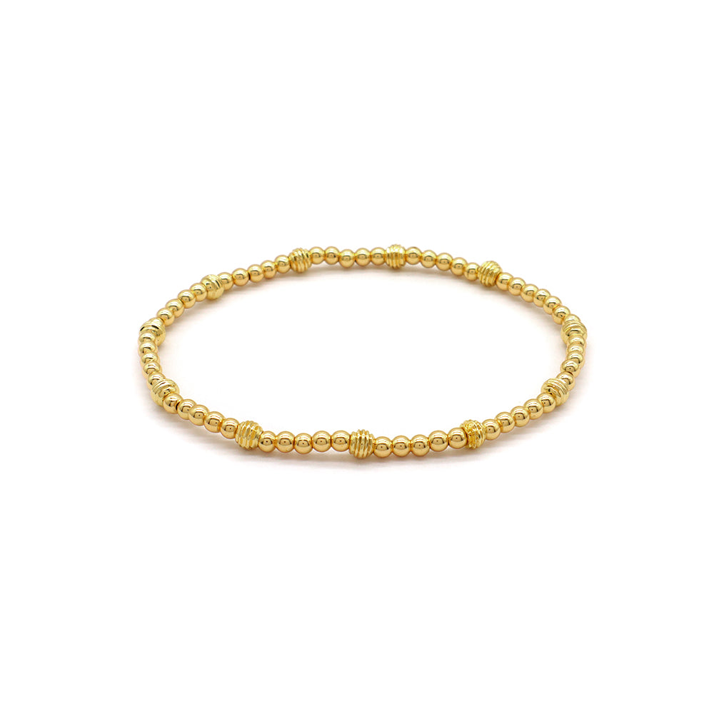 Handmade Customizable 3mm Brass Beads With Pendant Fashion Bracelet
