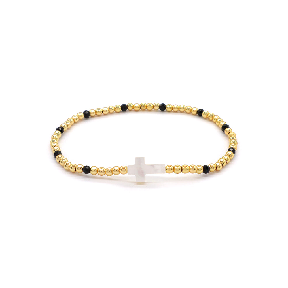 Handmade Customizable Natural Stone Beads Bracelet With Shell Charm Bracelet
