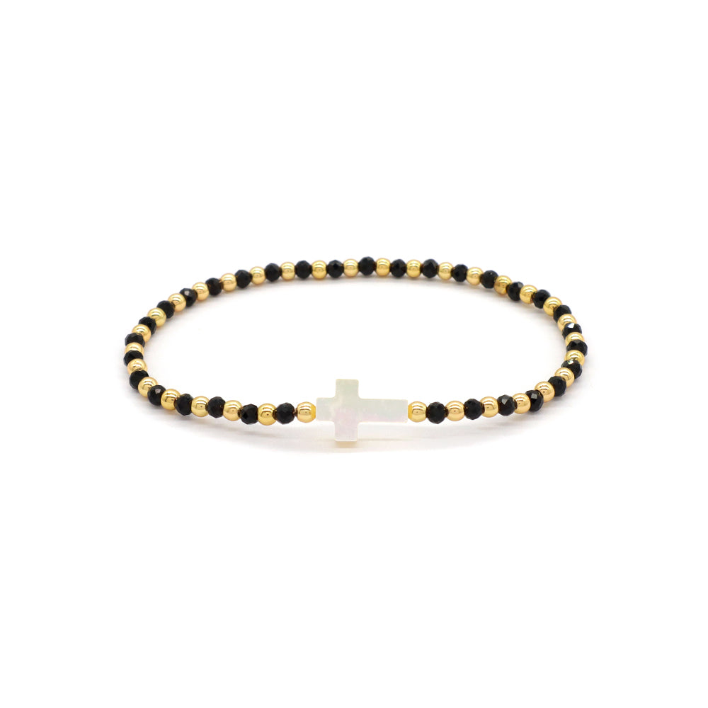Handmade Customizable Natural Stone Beads Bracelet With Shell Charm Bracelet