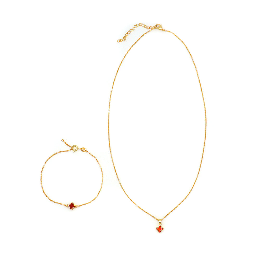 Handmade Custom Brass Natural Stone 7mm Charm Necklace