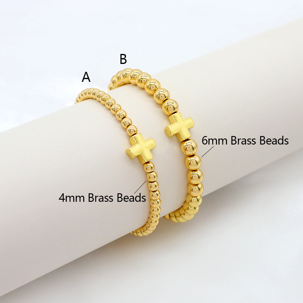 Handmade Customizable 4mm Brass Bracelet 6mm Brass Bracelet Gold Plated