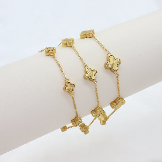 Handmade Customizable 7/9/11 mm Charm Brass Bracelet