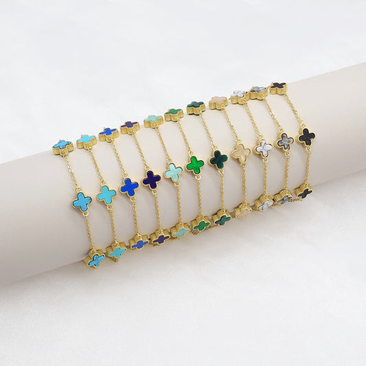 Handmade Customizable 9mm Imitation Shell Charms Bracelet