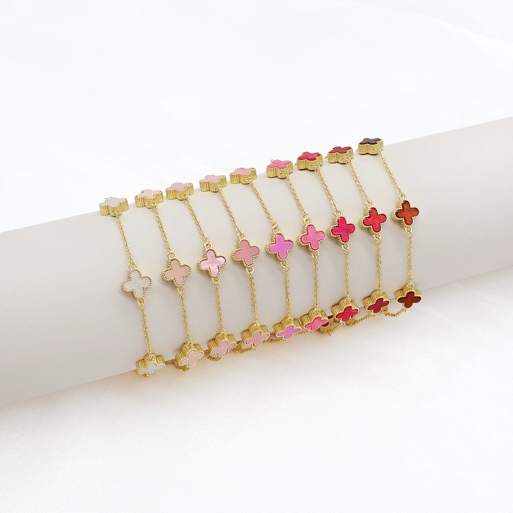 Handmade Customizable 9mm Imitation Shell Charms Bracelet