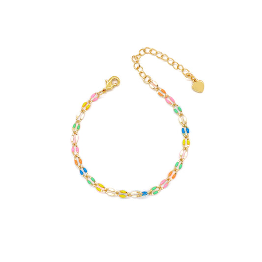 Handmade Customizable Fashion Gold Plated Enamel Bracelet Gifts For Women
