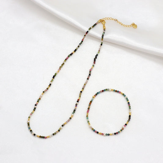 Handmade Customizable Tourmaline Bracelet With Fresh Water Pearl Bracelet