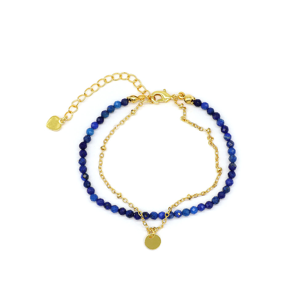 Handmade Customizable Natural Stone Double Layer Bracelet