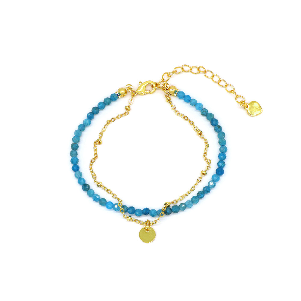 Handmade Customizable Natural Stone Double Layer Bracelet