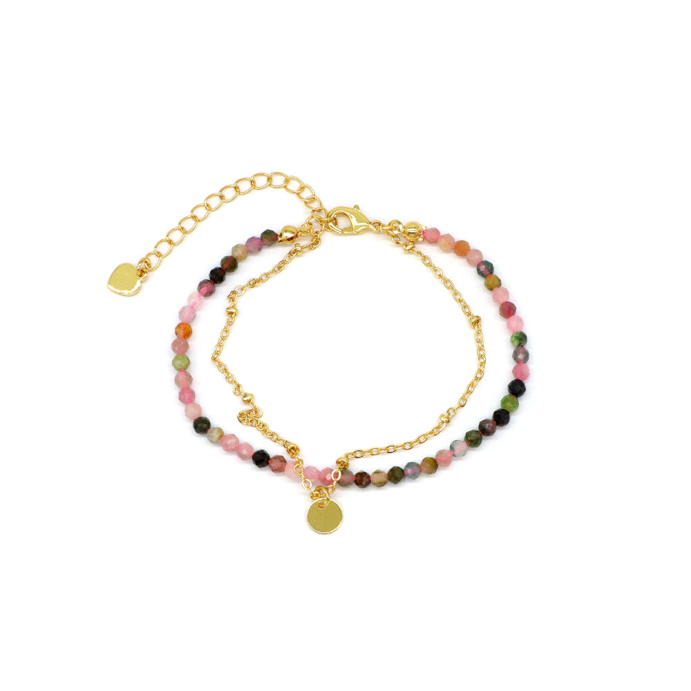 Handmade Customizable Natural Stone Double Layer Bracelet