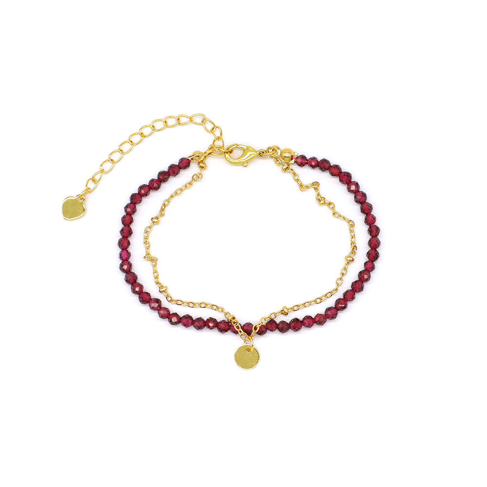 Handmade Customizable Natural Stone Double Layer Bracelet