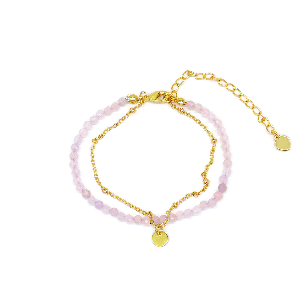 Handmade Customizable Natural Stone Double Layer Bracelet