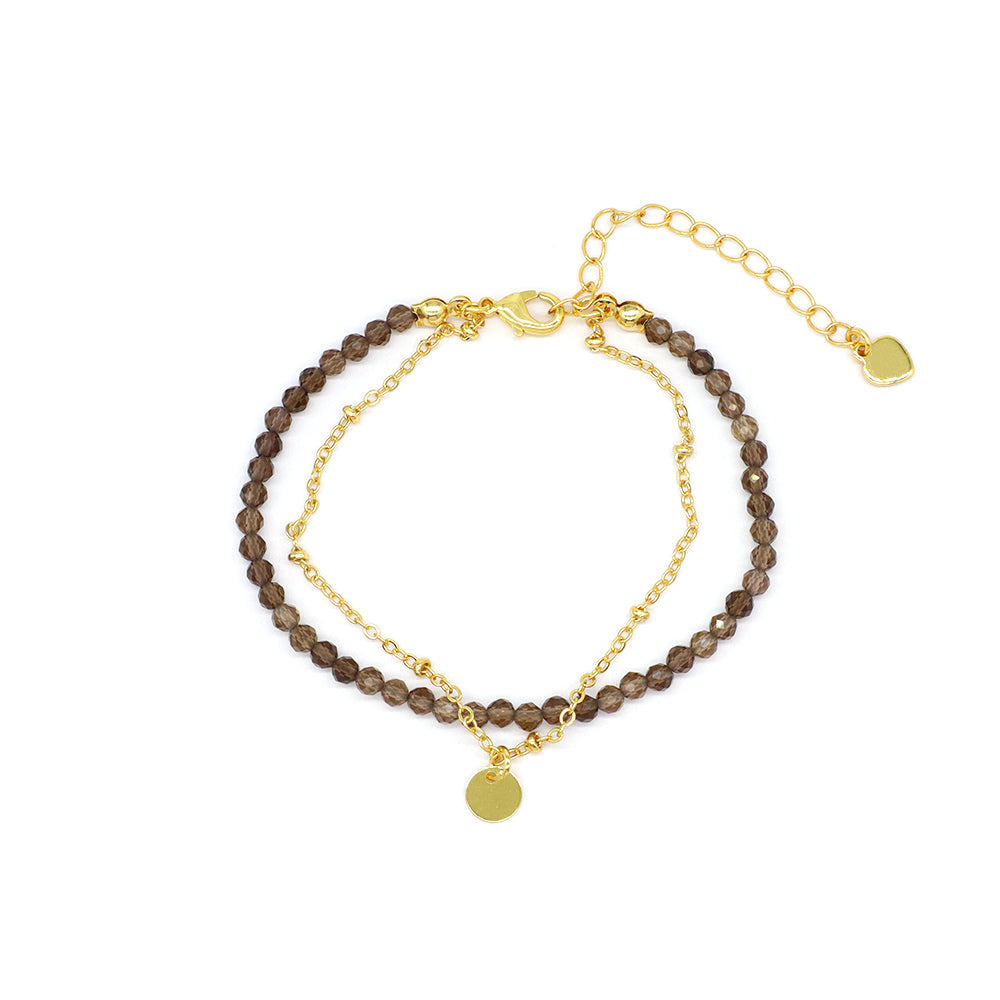 Handmade Customizable Natural Stone Double Layer Bracelet