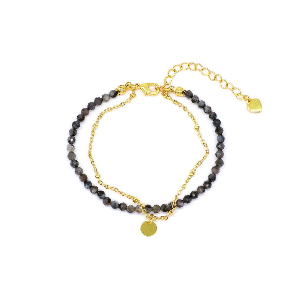 Handmade Customizable Natural Stone Double Layer Bracelet