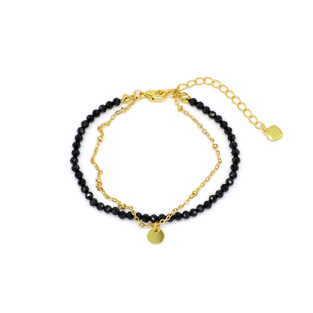 Handmade Customizable Natural Stone Double Layer Bracelet