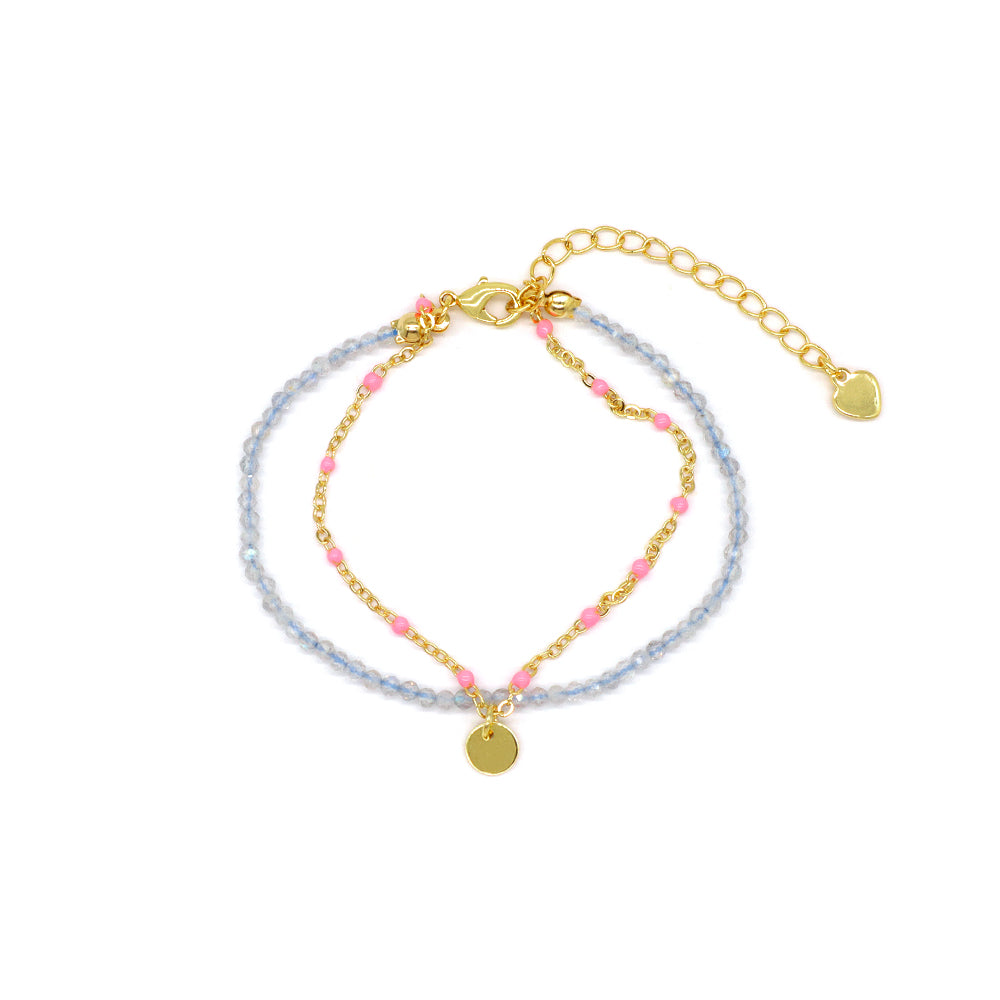 Handmade Customizable Natural Stone Double Layer Bracelet