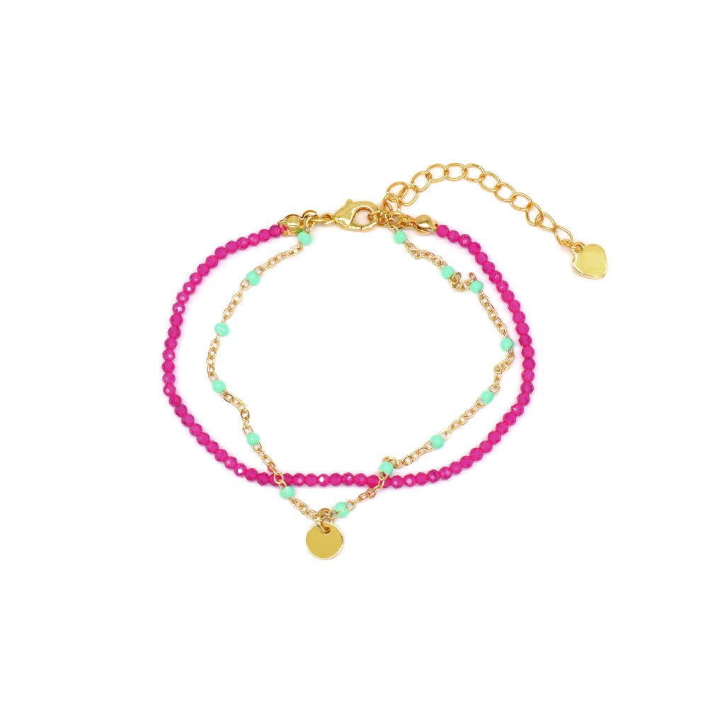 Handmade Custom Natural Stone Double Layer Bracelet