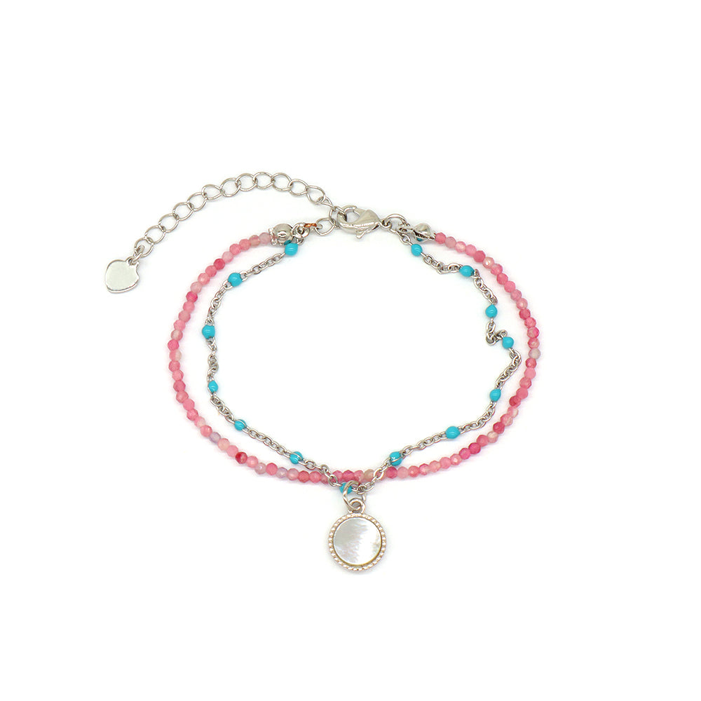 Handmade Custom Natural Stone Double Layer Bracelet