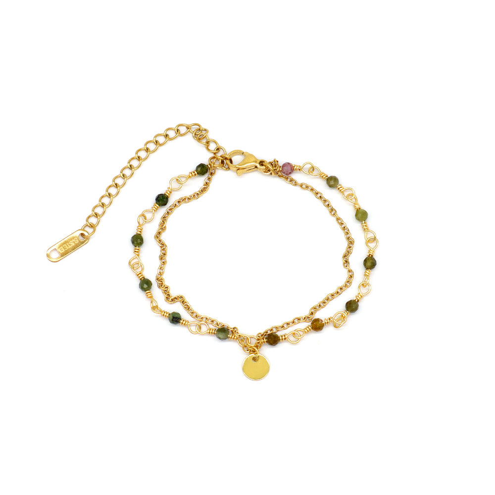 Handmade Customizable Natural Stone Double Layer Bracelet