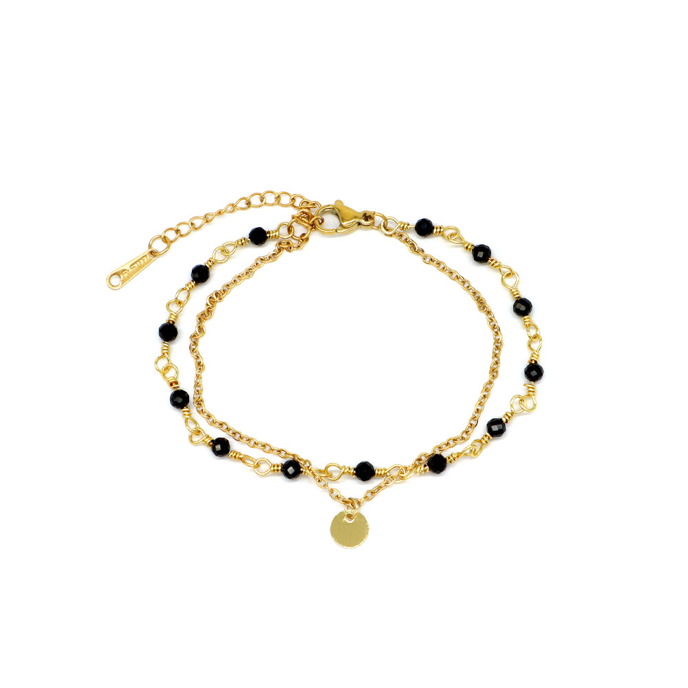 Handmade Customizable Natural Stone Double Layer Bracelet