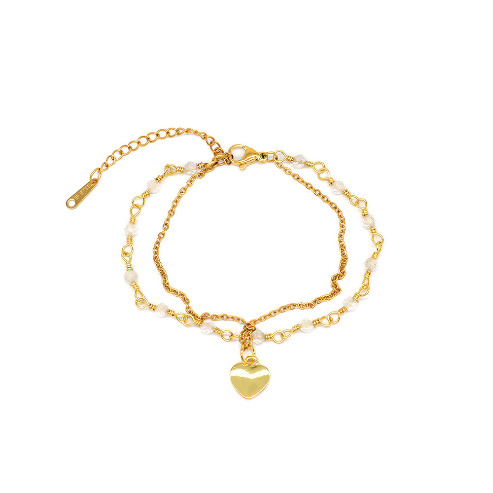 Handmade Custom Natural Stone Double Layer Bracelet