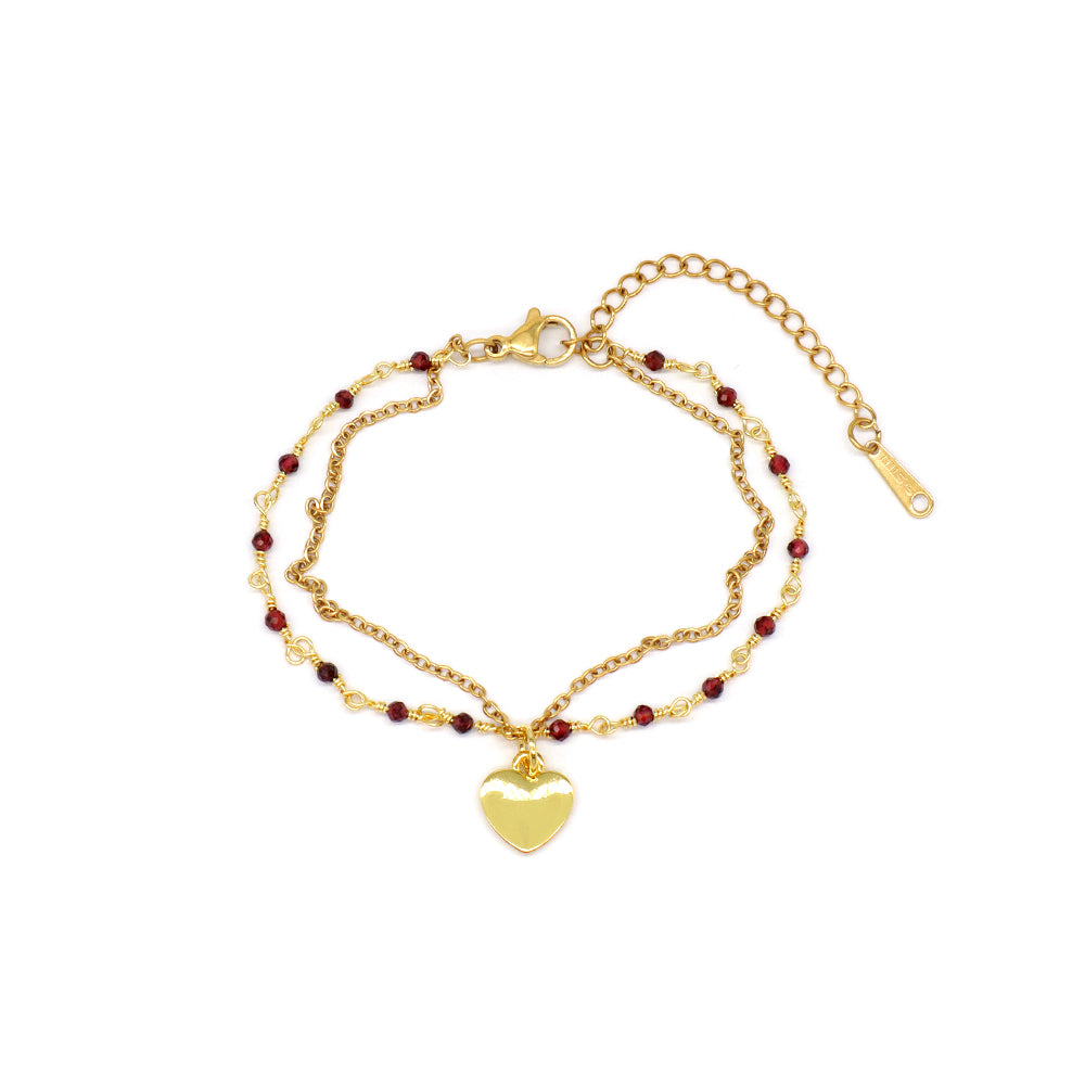 Handmade Custom Natural Stone Double Layer Bracelet