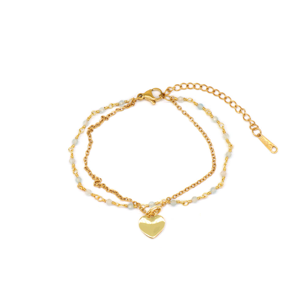 Handmade Custom Natural Stone Double Layer Bracelet