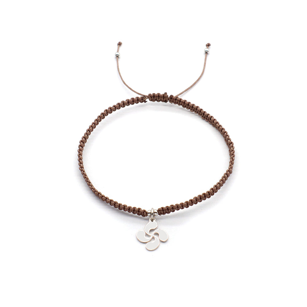 Handmade Customizable 925 Sterling Silver Charm Cotton Thread Bracelet