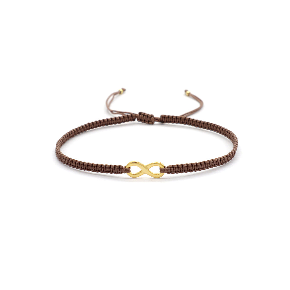 Handmade Customizable 925 Sterling Silver Charm Cotton Thread Weave Bracelet