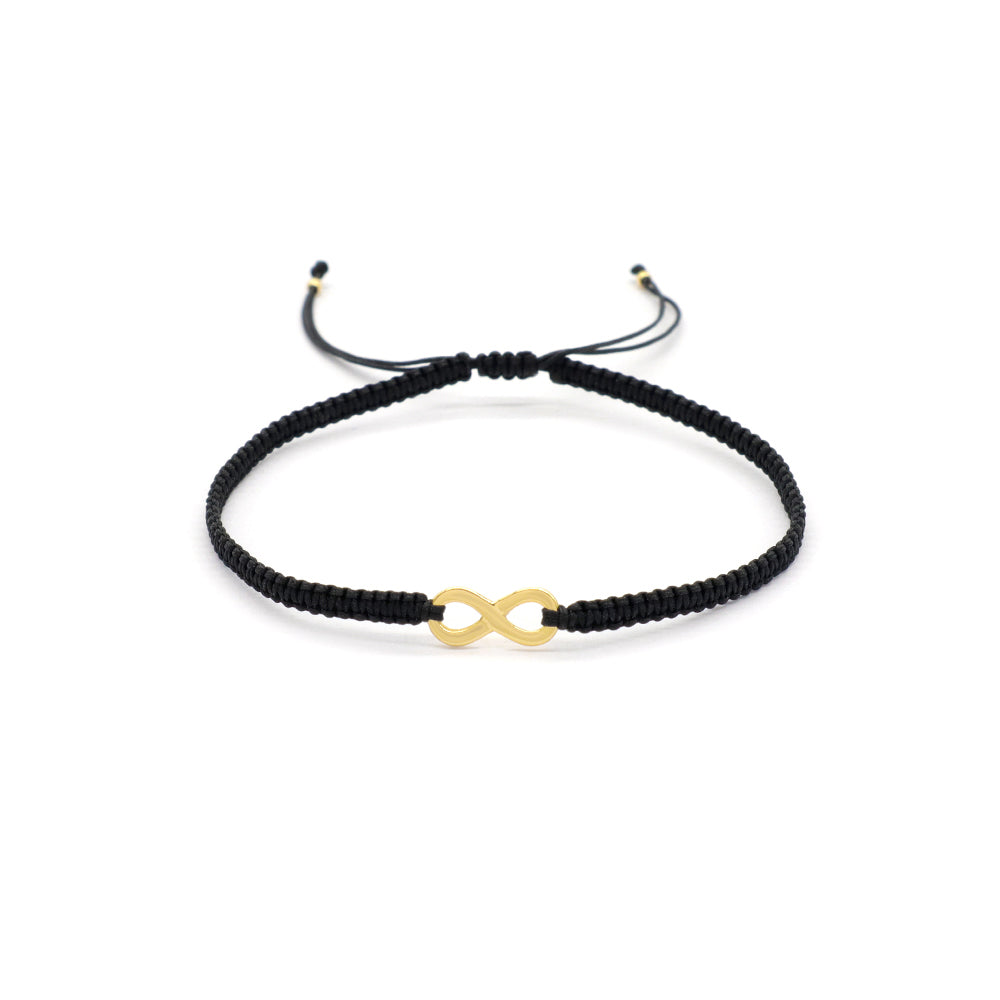 Handmade Customizable 925 Sterling Silver Charm Cotton Thread Weave Bracelet