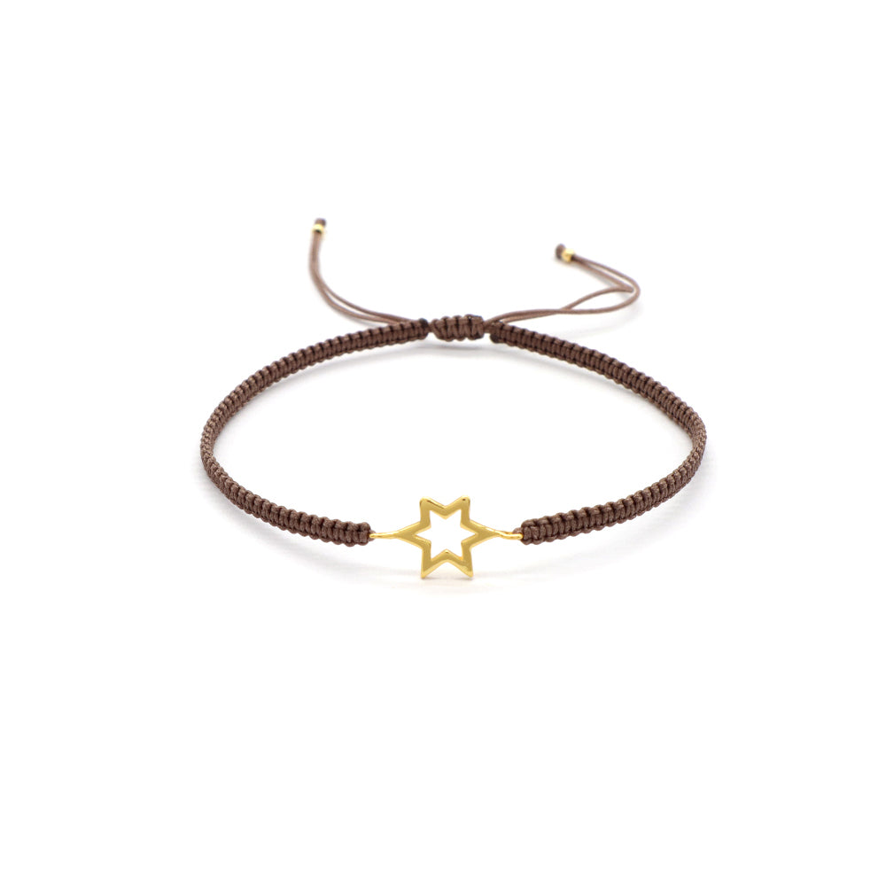 Handmade Customizable 925 Sterling Silver Charm Cotton Thread Weave Bracelet