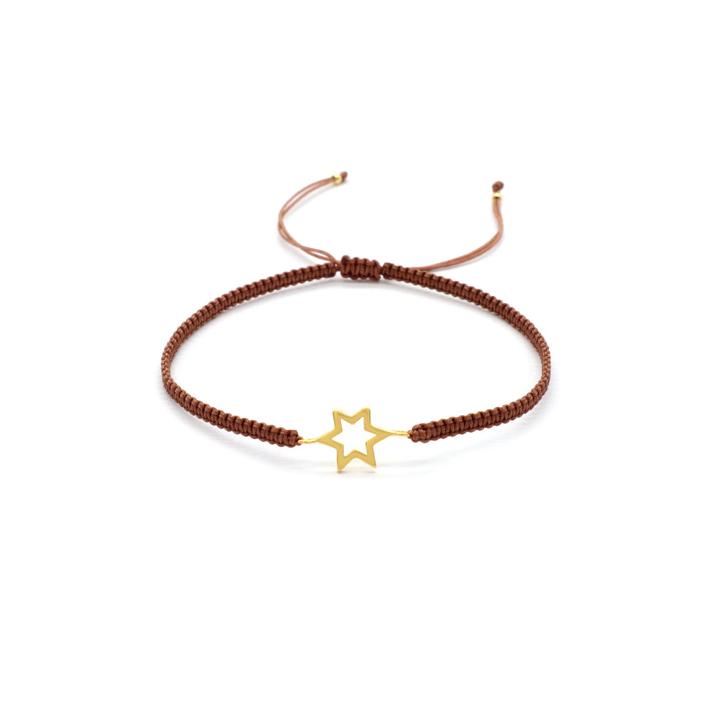 Handmade Customizable 925 Sterling Silver Charm Cotton Thread Weave Bracelet