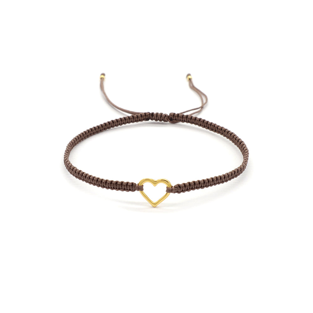 Handmade Customizable 925 Sterling Silver Charm Cotton Thread Weave Bracelet