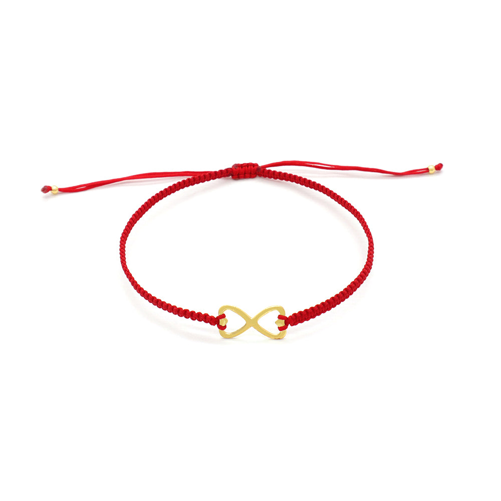 Handmade Customizable 925 Sterling Silver Charm Cotton Thread Weave Bracelet