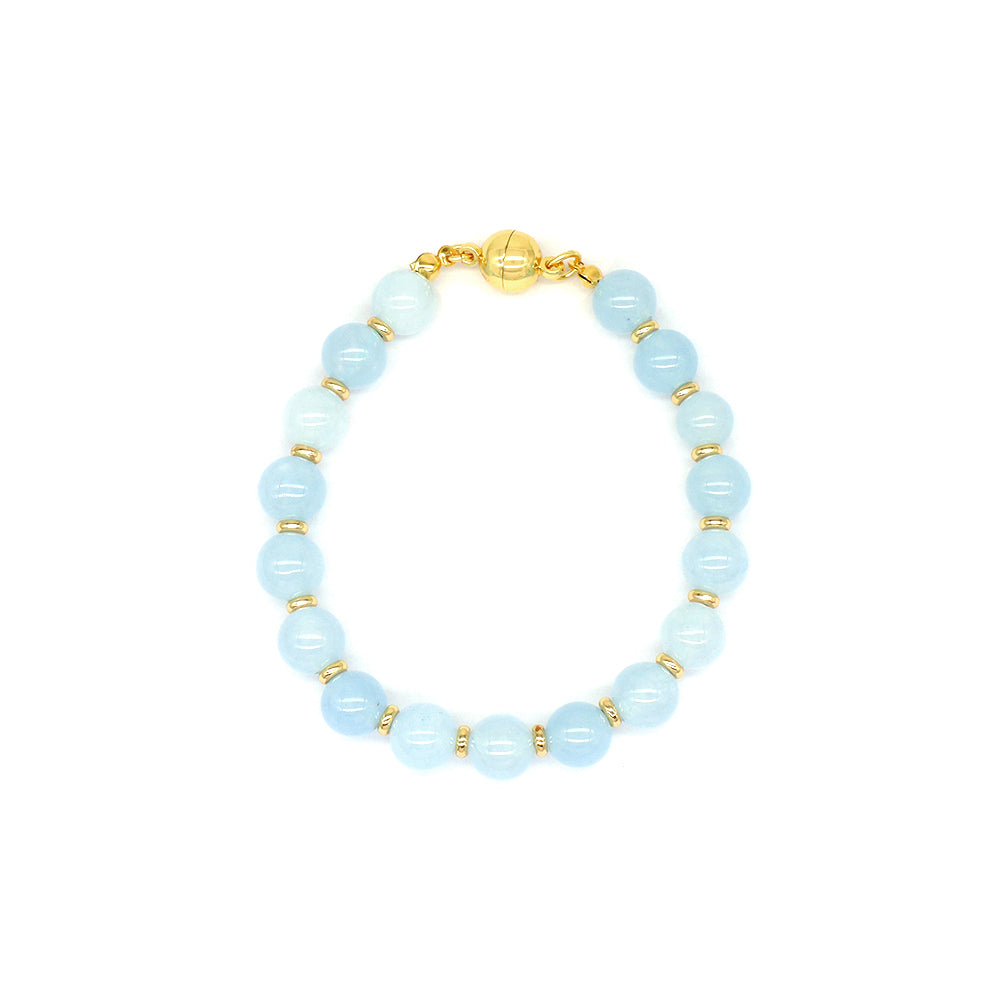 Handmade Customizable 8mm Natural Stone Beads Bracelet