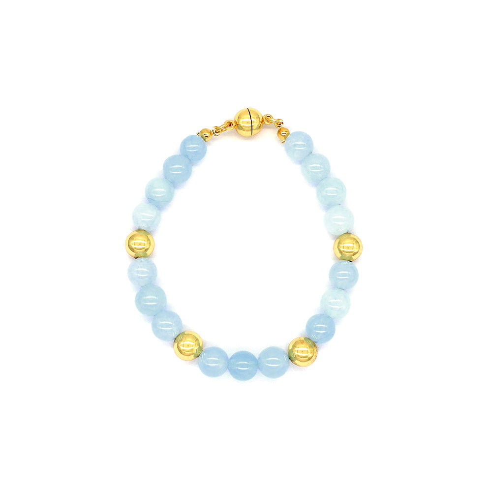 Handmade Customizable 8mm Natural Stone Beads Bracelet