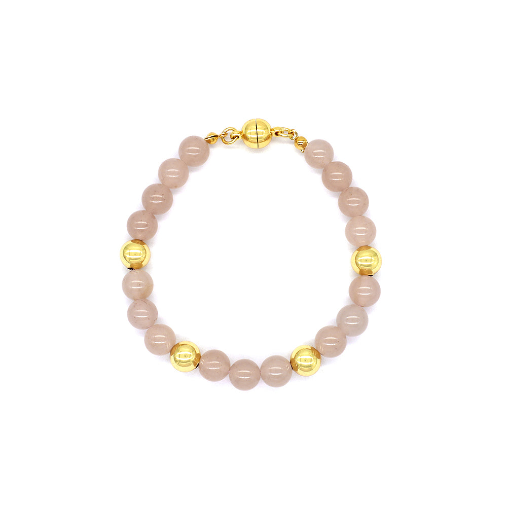 Handmade Customizable 8mm Natural Stone Beads Bracelet