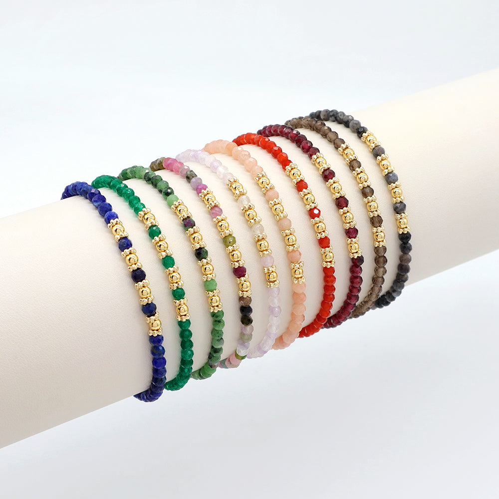 Handmade Customizable Natural Stone Beads Bracelet