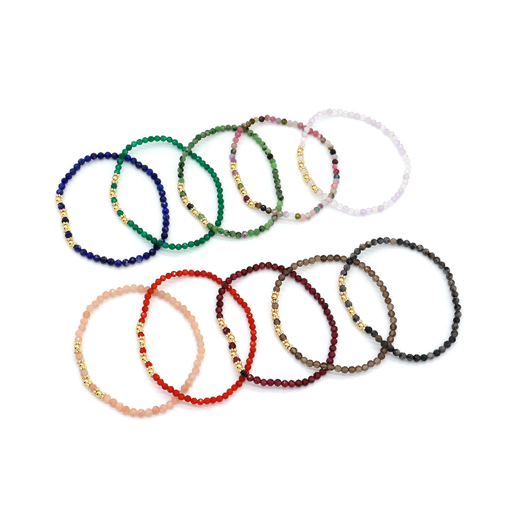 Handmade Customizable Natural Stone Beads Bracelet