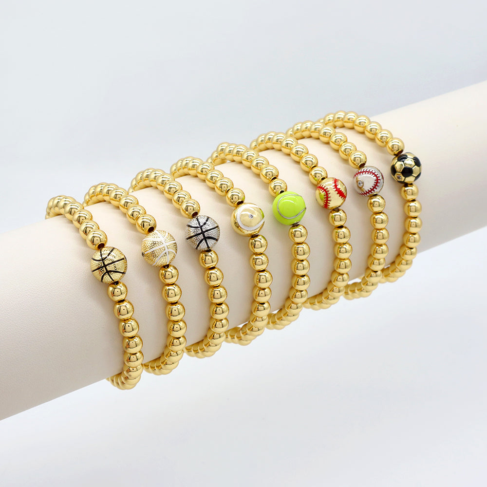 Handmade Customizable Brass Beads Bracelet