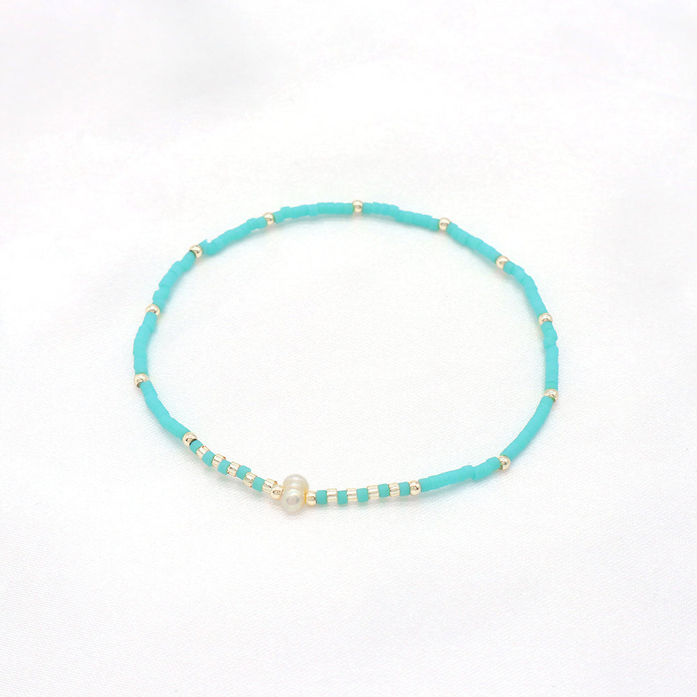 Handmade Customizable MIYUKI Beads Bracelet With Fresh Water Pearl