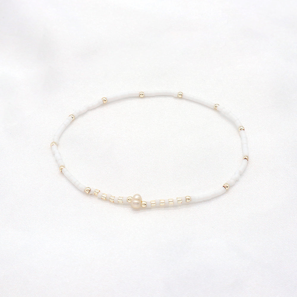 Handmade Customizable MIYUKI Beads Bracelet With Fresh Water Pearl