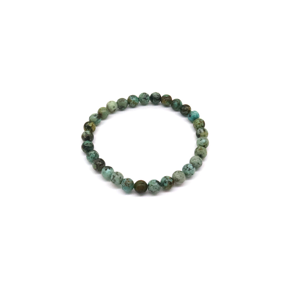 Handmade Customizable 6mm Natural Stone Beads Bracelet