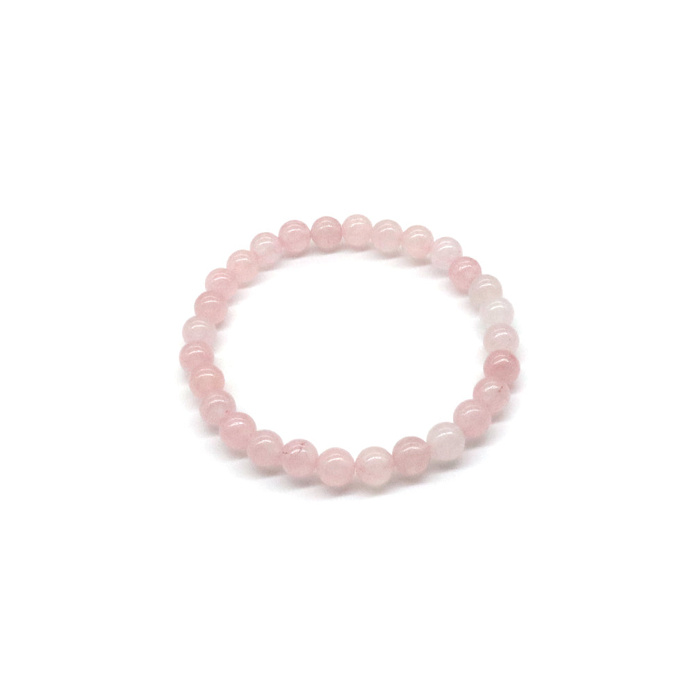 Handmade Customizable 6mm Natural Stone Beads Bracelet